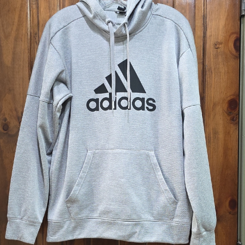 Adidas Men's Light Gray Hoodie